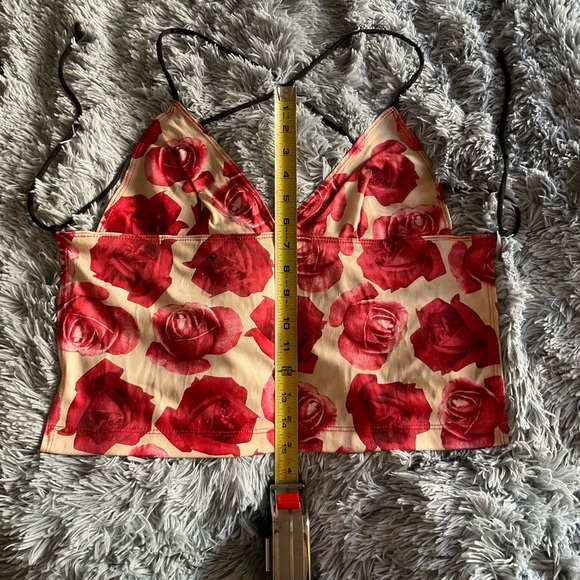 Vintage TRIPP NYC Rose Halter Tank: size S - Picture 6 of 10